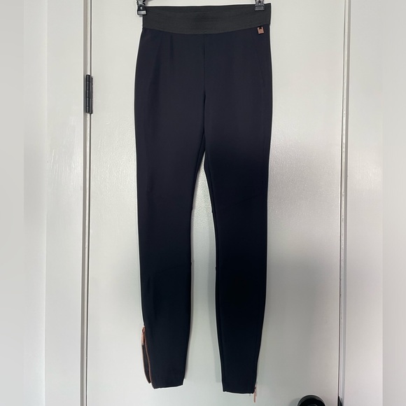 Ted Baker Black Pull On Jegging Legging Pant Ankle Zip Elastic Waist Sz0 (Small) - Picture 5 of 11